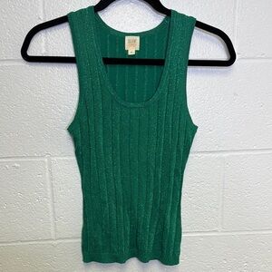 Surf Gypsy Green Ribbed Fitted Tank Top